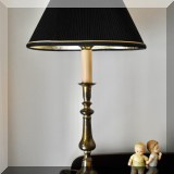 DL13. Brass candlestick lamp. 